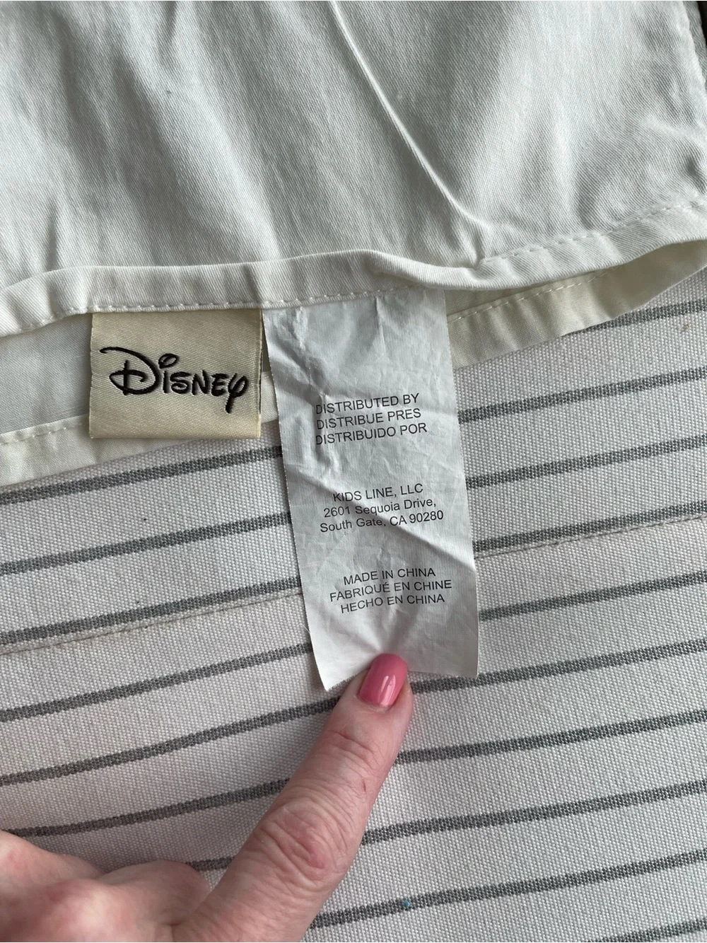 Disney Striped Neutral Cotton Winnie the Pooh valence